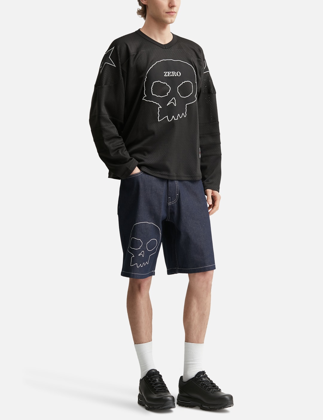 Zero X Pleasures Skull Jorts view 20