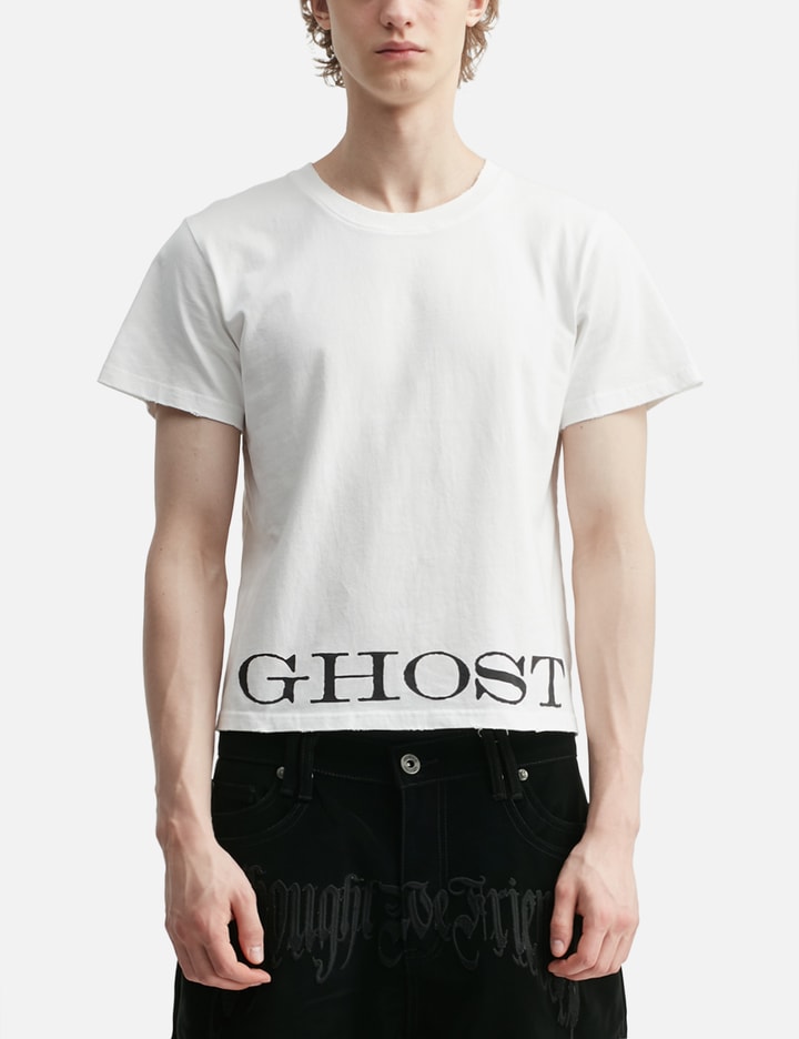 Thought We Friends "Caspian" Ghost Fitted T-Shirt In White