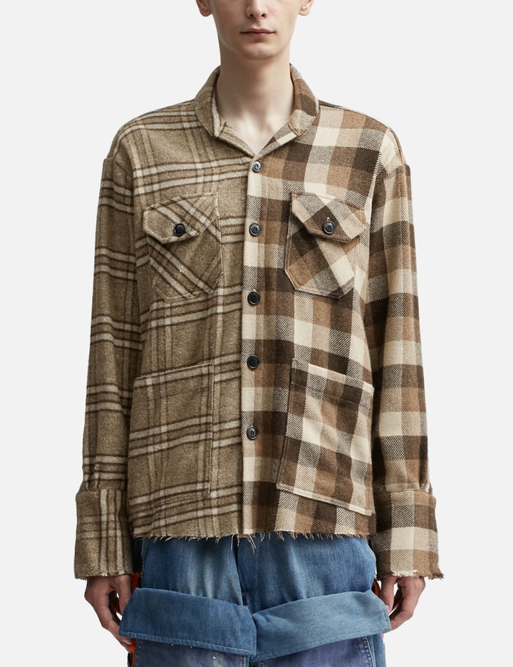 Brown Split Boxy Shirt Placeholder Image