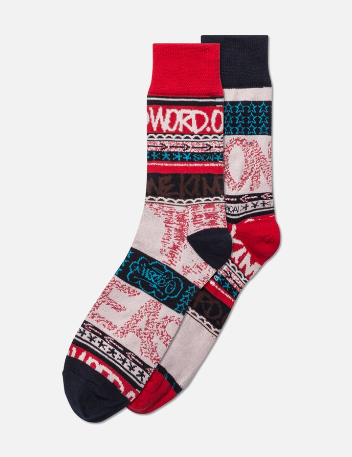 Sacai x Eric Haze Stripe Socks Placeholder Image