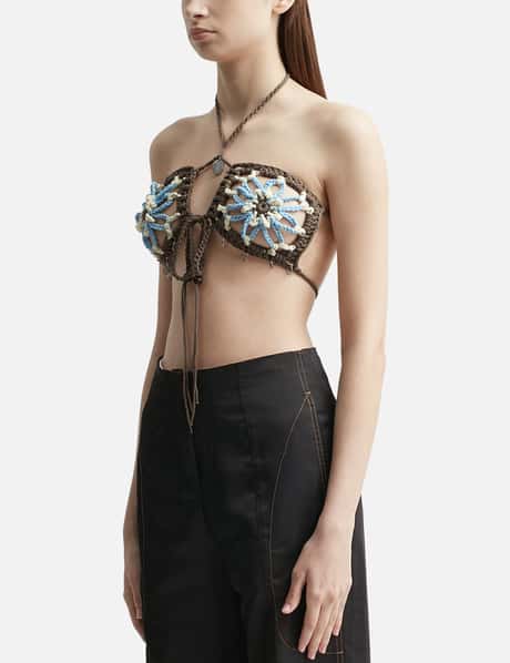 Kijun - Crochet Flower Bra  HBX - Globally Curated Fashion and Lifestyle  by Hypebeast