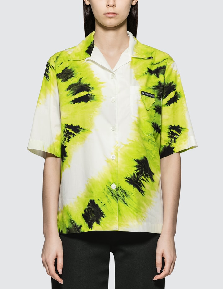 Tie Dye Print Shirt in Lime Placeholder Image