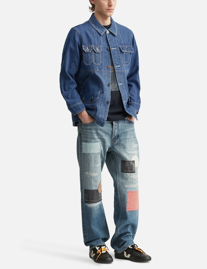 펀드멘탈 Patchwork Coverall Jacket 3YR Wash