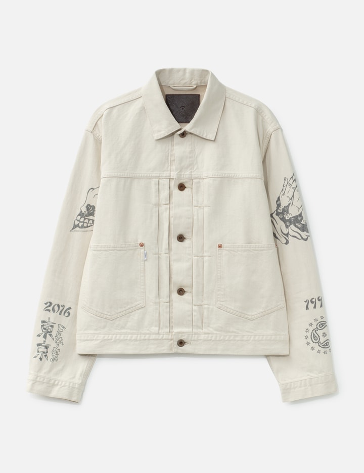 SUGARHILL Tattoo Flash Print Pocket Denim Jacket
