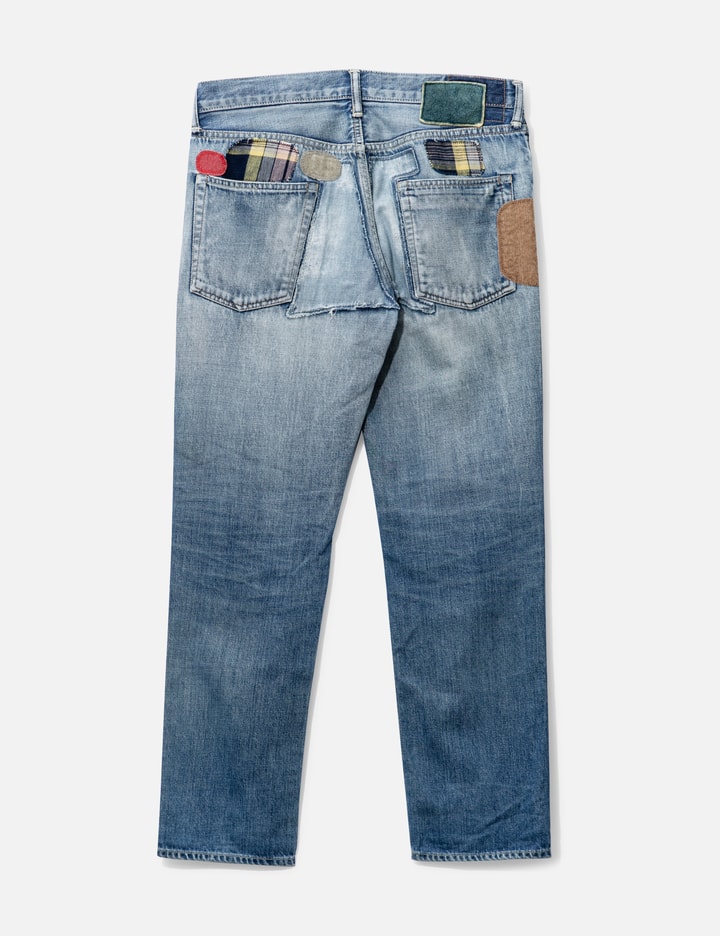 VISVIM PATCHWORK WASHED JEANS Placeholder Image