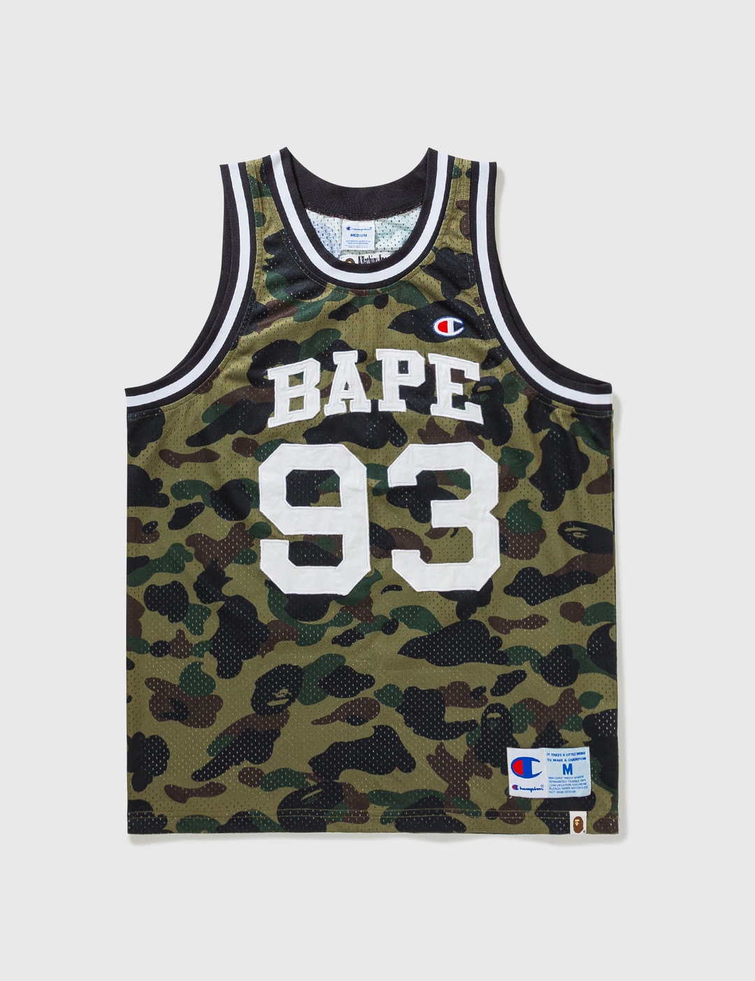 BAPE - Bape X Champion Basketball Jersey  HBX - Globally Curated Fashion  and Lifestyle by Hypebeast