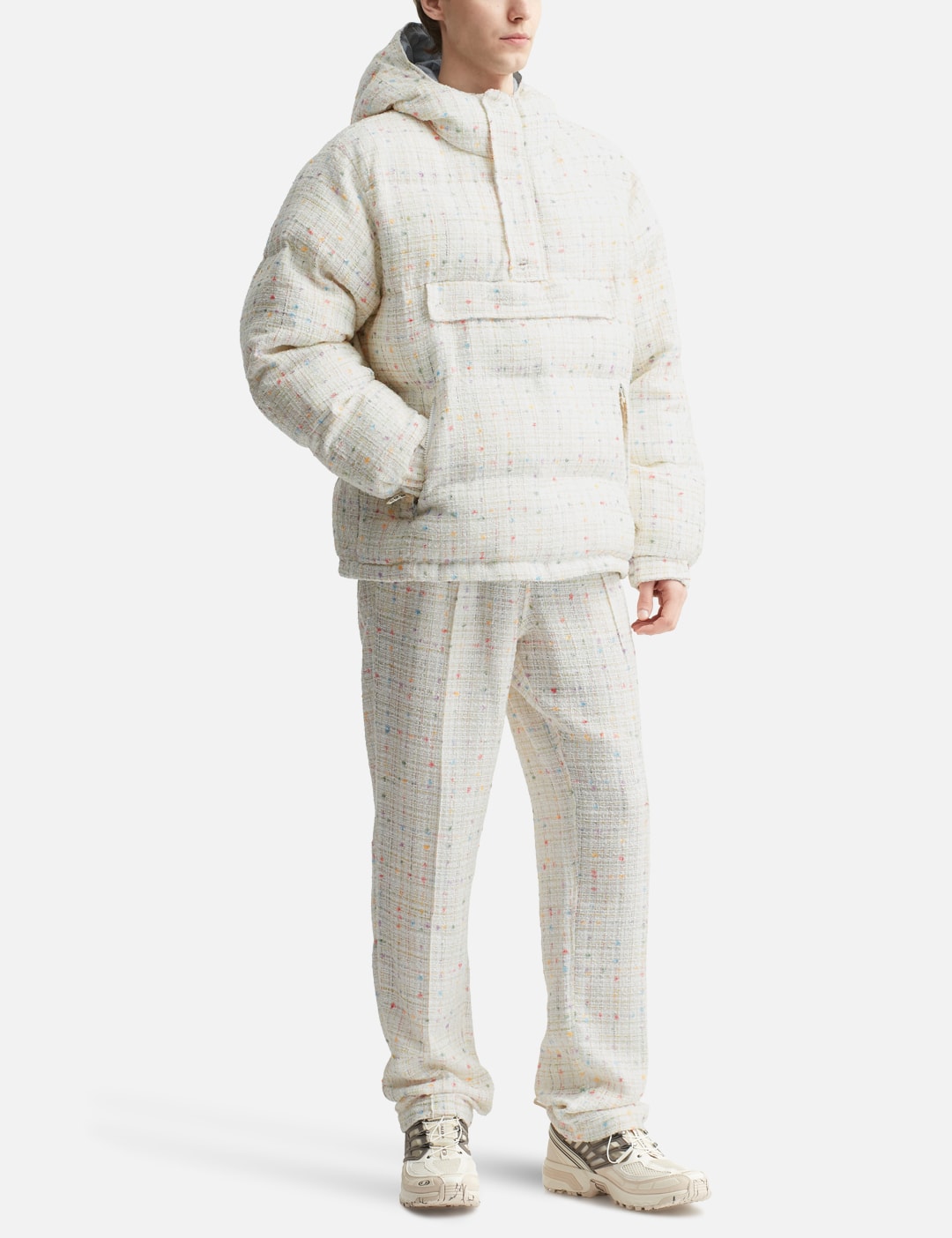 Abc. Tweed Hooded Puffer Jacket view 15