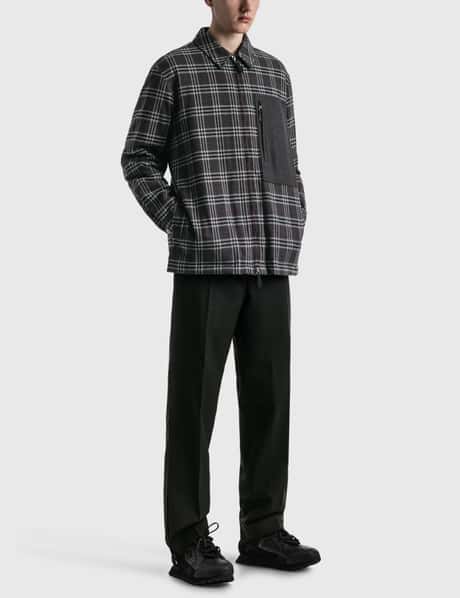 Palm Angels Flannel Overshirt with Check Motif