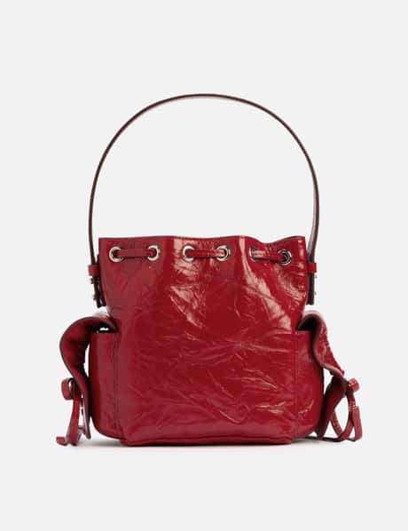 Multipocket Mini Bucket Bag Crinkled Patent view 13