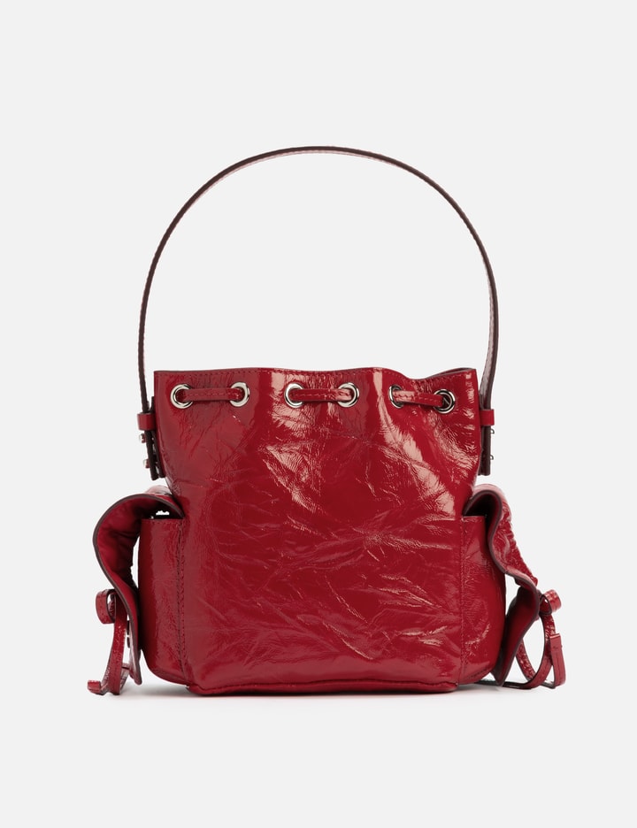 Multipocket Mini Bucket Bag Crinkled Patent Placeholder Image