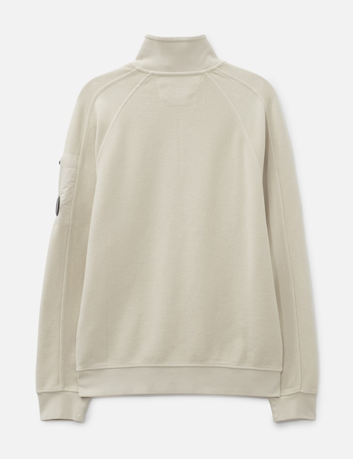 C.P. Company Brushed Emerized Diagonal Fleece Half Zip Lens Sweatshirt