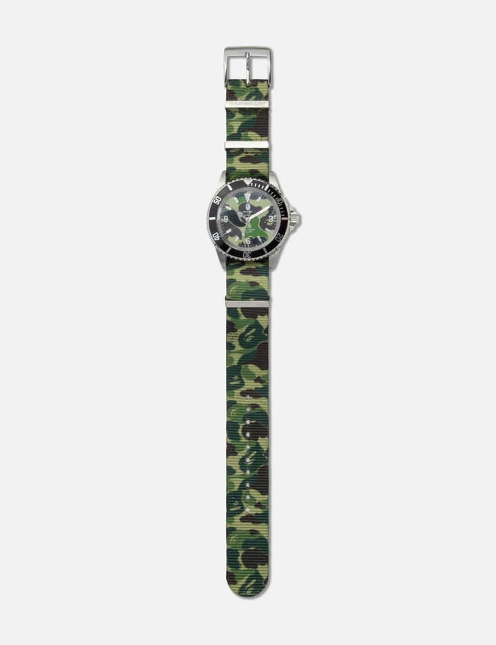 Shop Bape Wrist Watch In Green