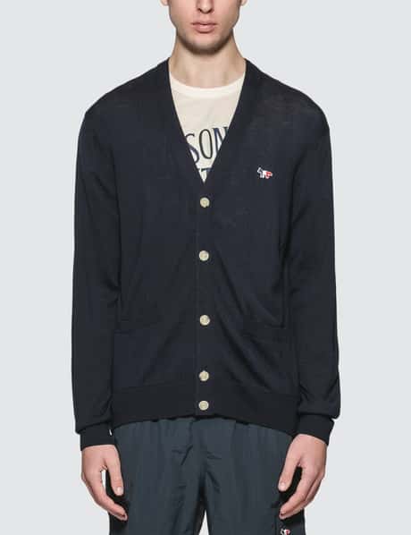 Maison Kitsuné - Tricolor Fox Patch Cardigan | HBX