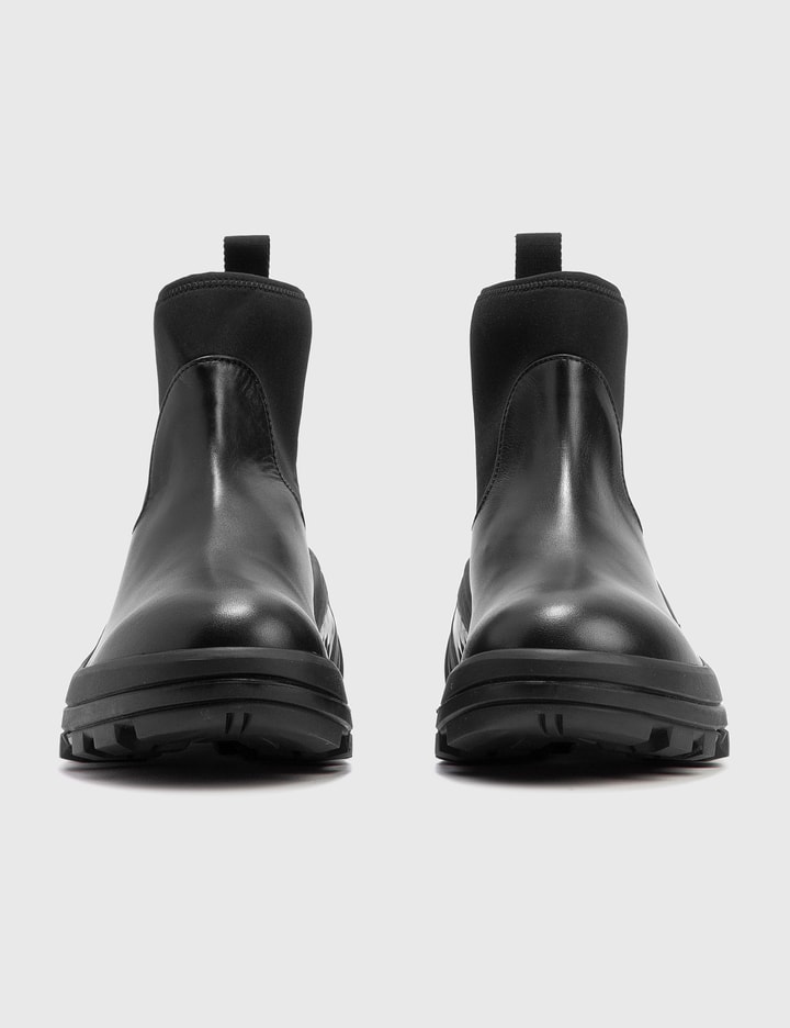 Leather Mid Boot With Platform Sole Placeholder Image