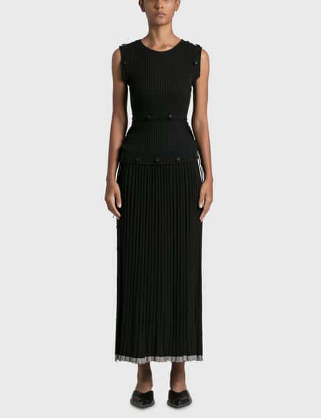 christopher esber knit dresses Slash cutout ribbed-knit maxi dress in white - Christopher Esber