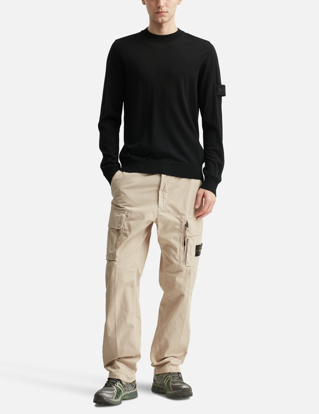 Pure Light RWS Wool_Stone Island Ghost Knit Crewneck Jumper view 15