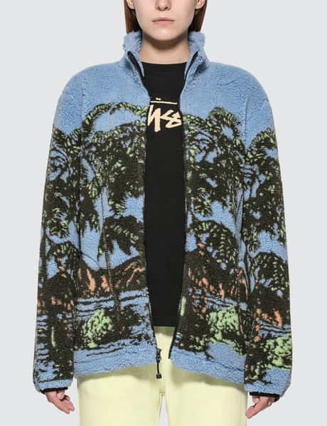 Stüssy - Hawaiian Jacquard Mock Fleece Jacket | HBX - Globally 