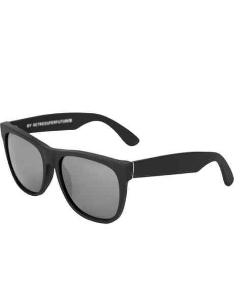 Super By Retrosuperfuture - Classic Black Matte Mirror Sunglasses 