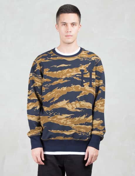 Huf Golden Tiger Stripe Camo Sweatshirt HBX