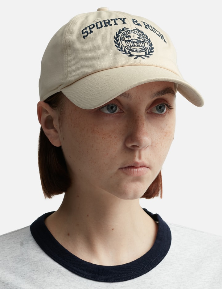 Varsity Crest Embroidered Hat Cream/Navy Placeholder Image