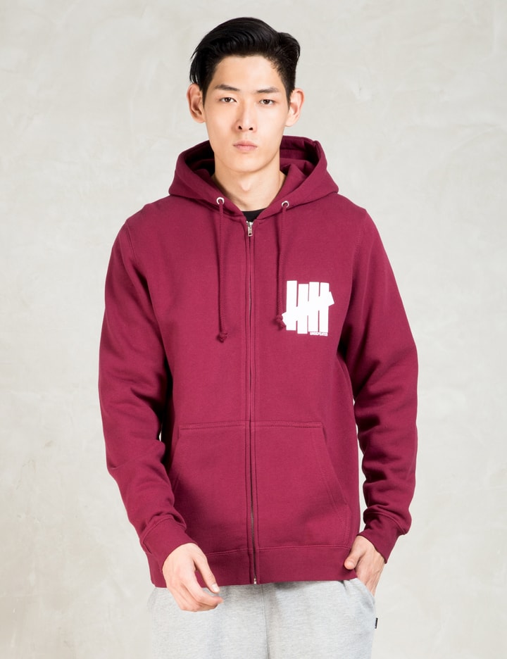 Burgundy Strike Undefeated Zip Hoodie Placeholder Image