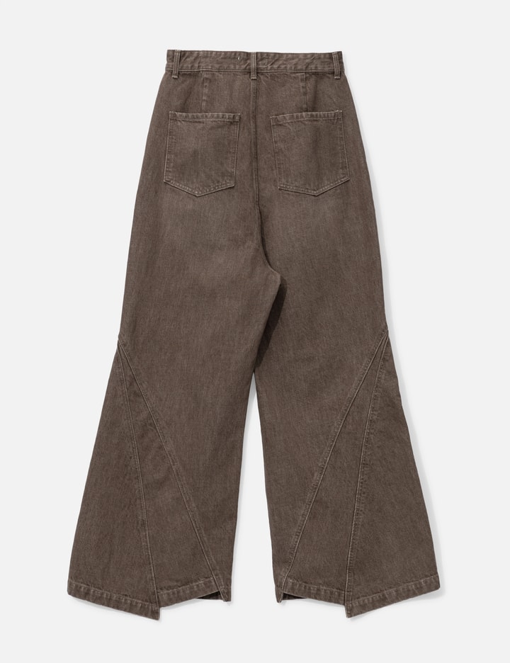 Wide Denim Damaged Trousers Placeholder Image