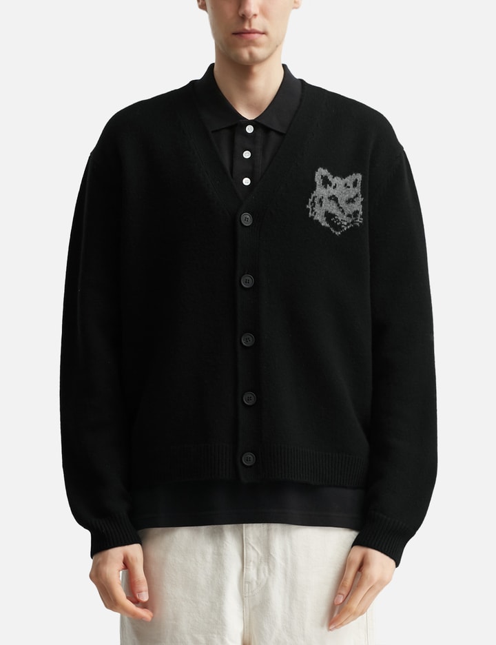Fox Head Intarsia Merino Cardigan Placeholder Image