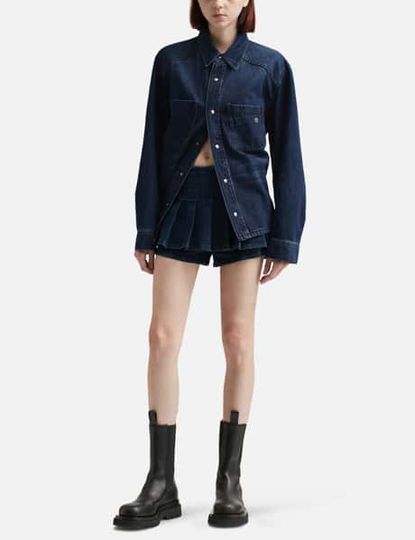 Pin-Tuck Denim Shirt view 11