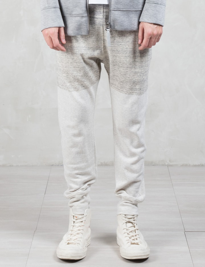 Helmut Lang 2 Tone Gradient Heather Curved Leg Track Pants