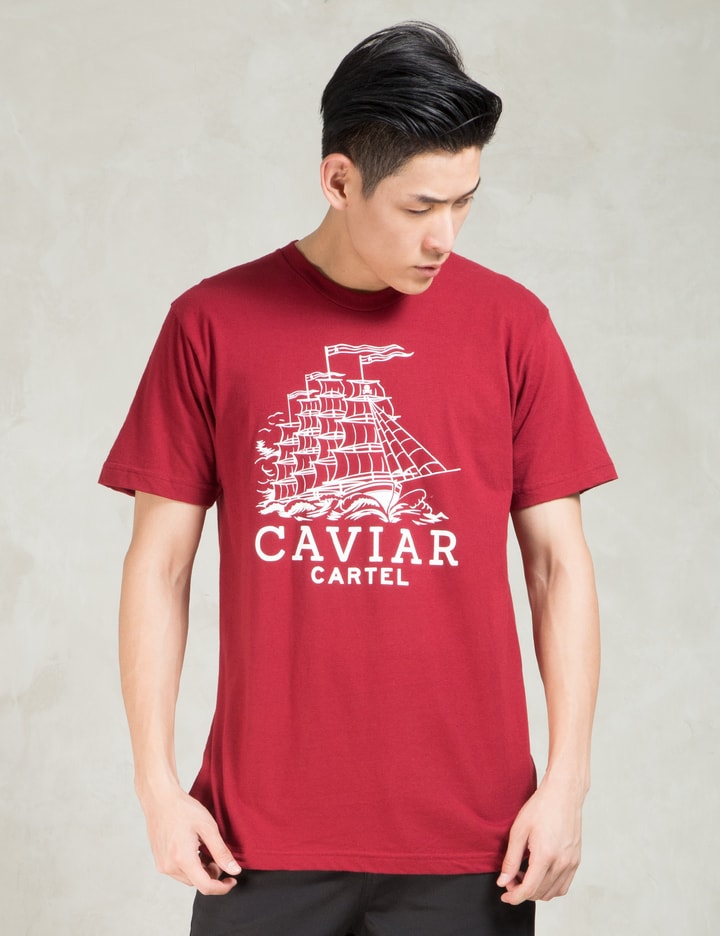 Caviar Cartel Burgundy Ship T-Shirt Placeholder Image