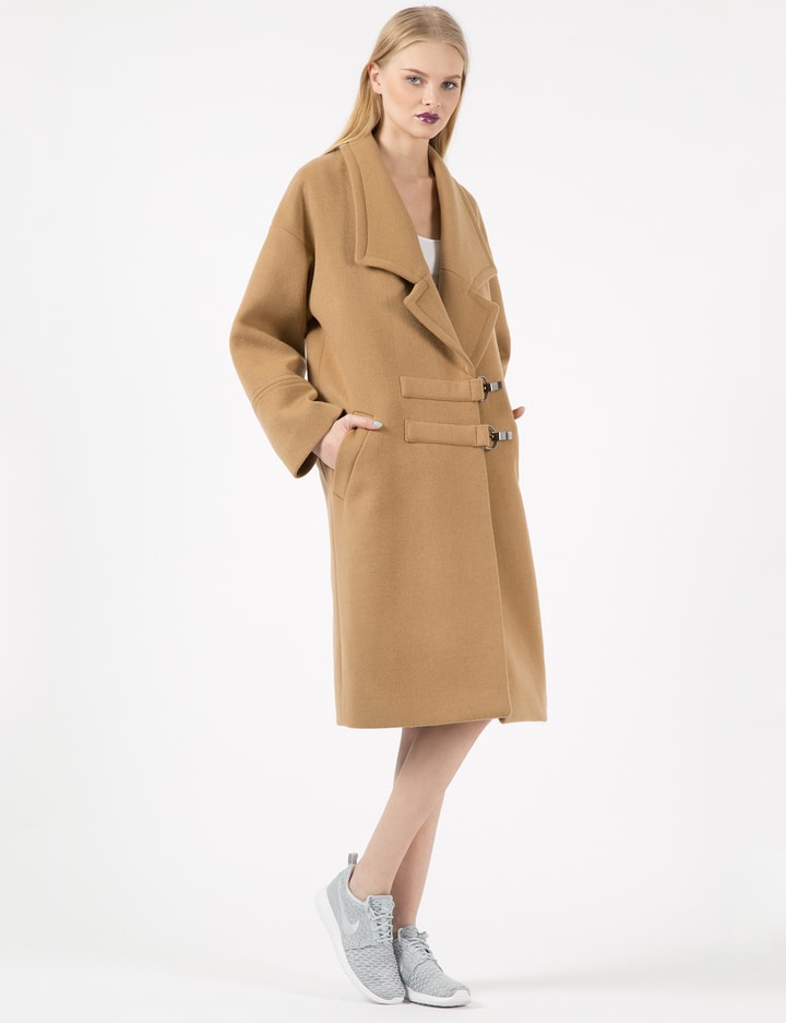 Camel Dim Oversize Unisex Coat Placeholder Image