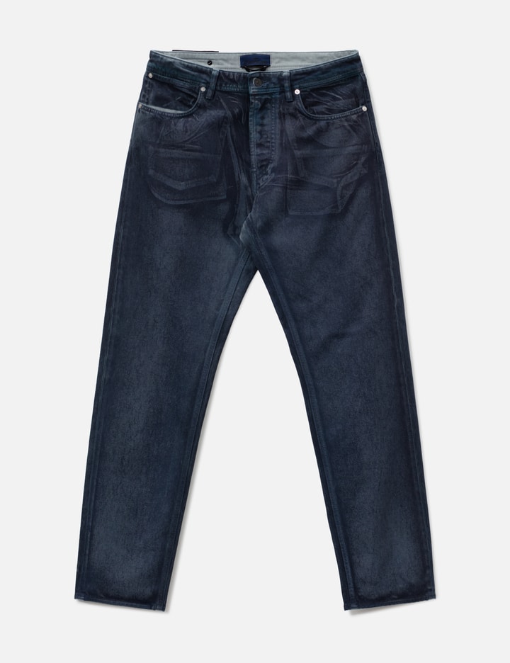 Stone Island Hand Sprayed Reflective Straight Denim Jeans