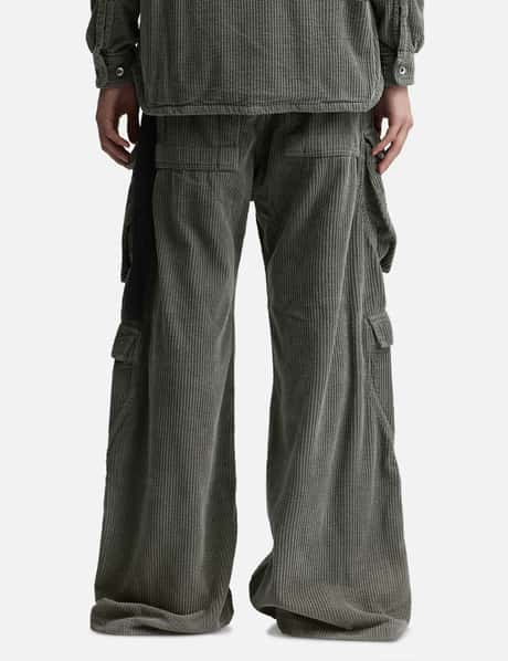 DRKSHDW BY RICK OWENS Wide-Leg Cotton-Corduroy Cargo Trousers for Men