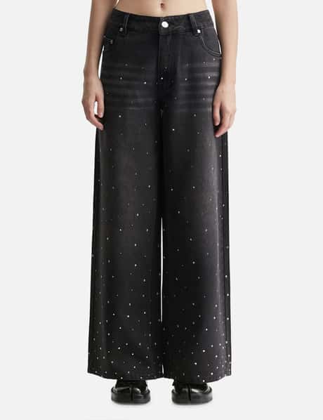 House of Sunny Crystallised Wide Leg Denim