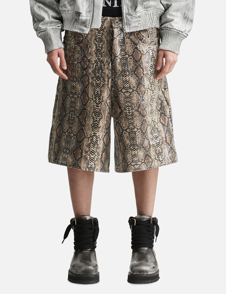 Thought We Friends Sequined Studded Jorts