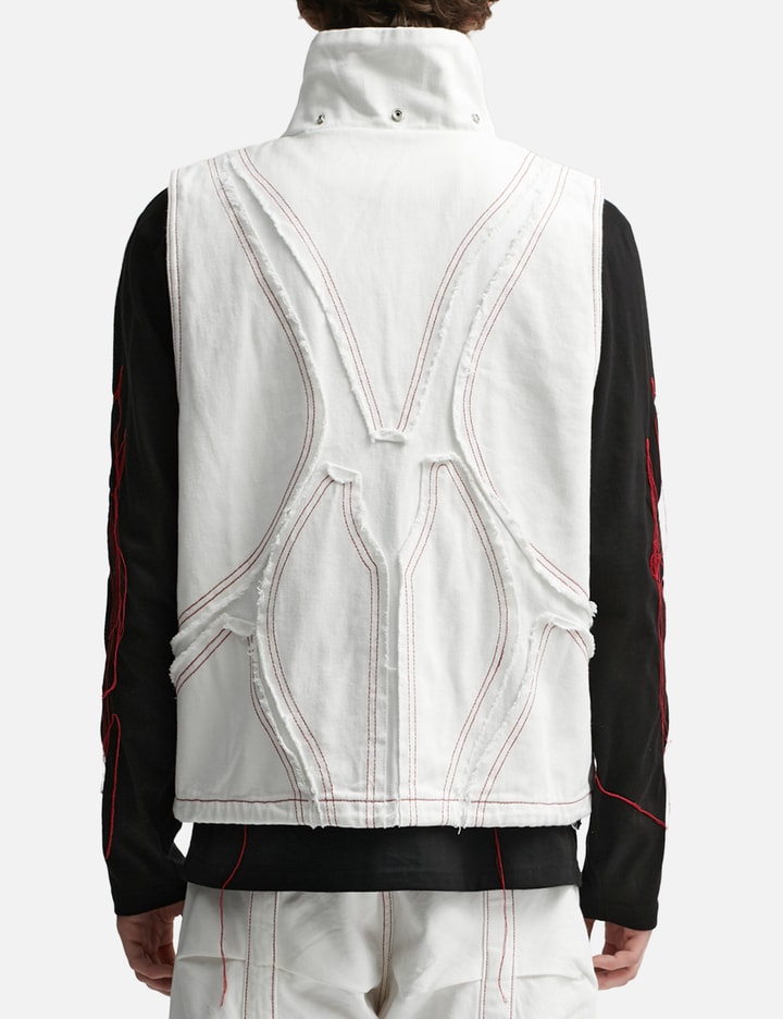 Shop Thug Club Cave Denim Vest In White