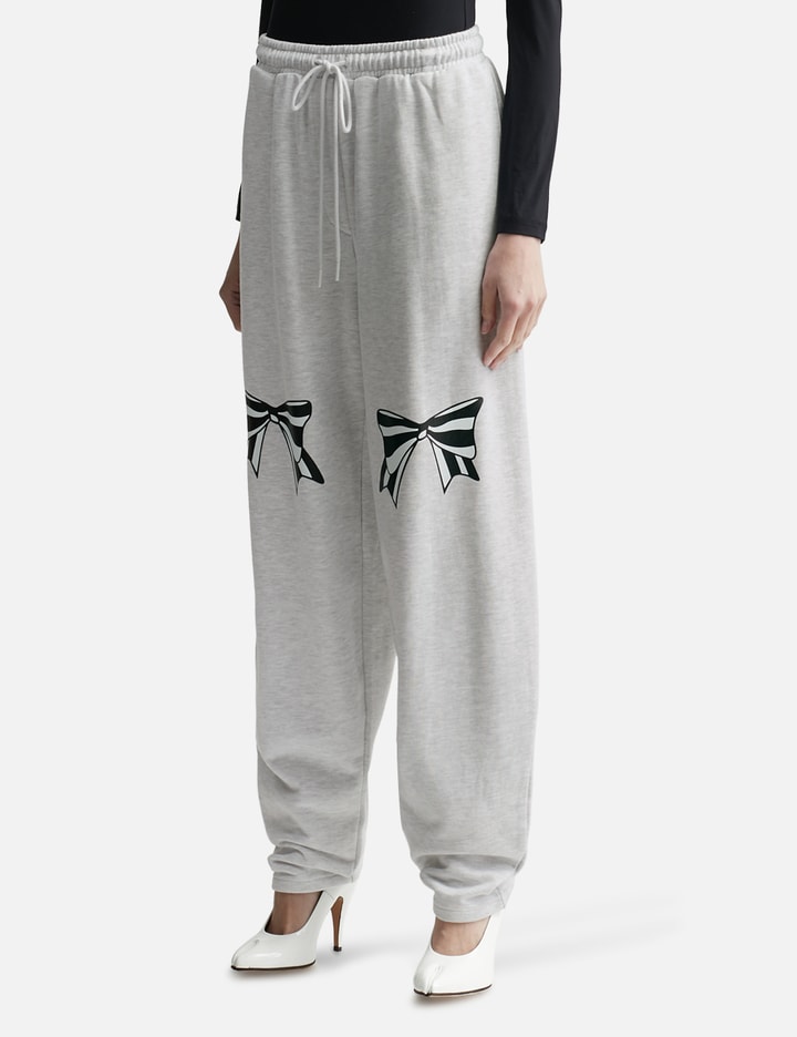 GRAY RIBBON PRINTED SWEATPANTS Placeholder Image