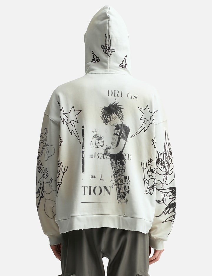Puppet Theater Skin Hoodie Gray In Green