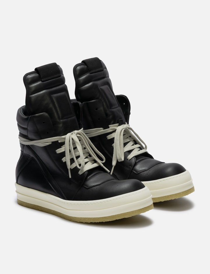 Rick Owens Creep Geobasket High-top Casual Shoes In Black