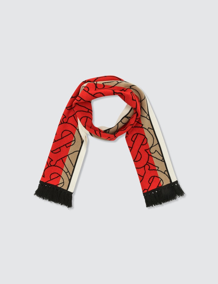 Striped Monogram Cashmere Jacquard Scarf Placeholder Image