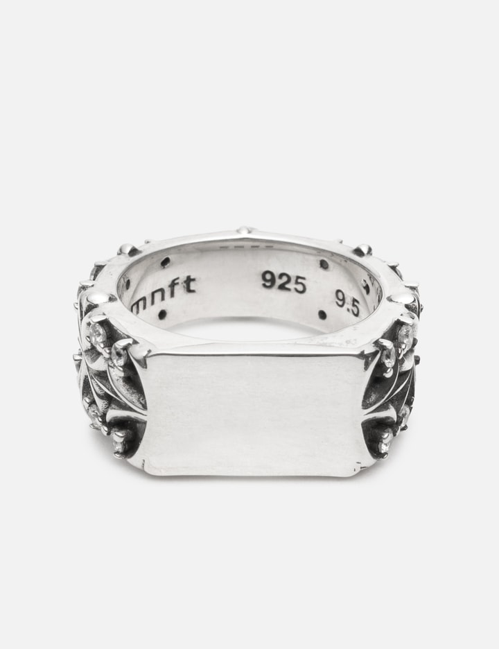 Midnightfactory Maltese Cross Quadruplets Signet Ring (oxidised)