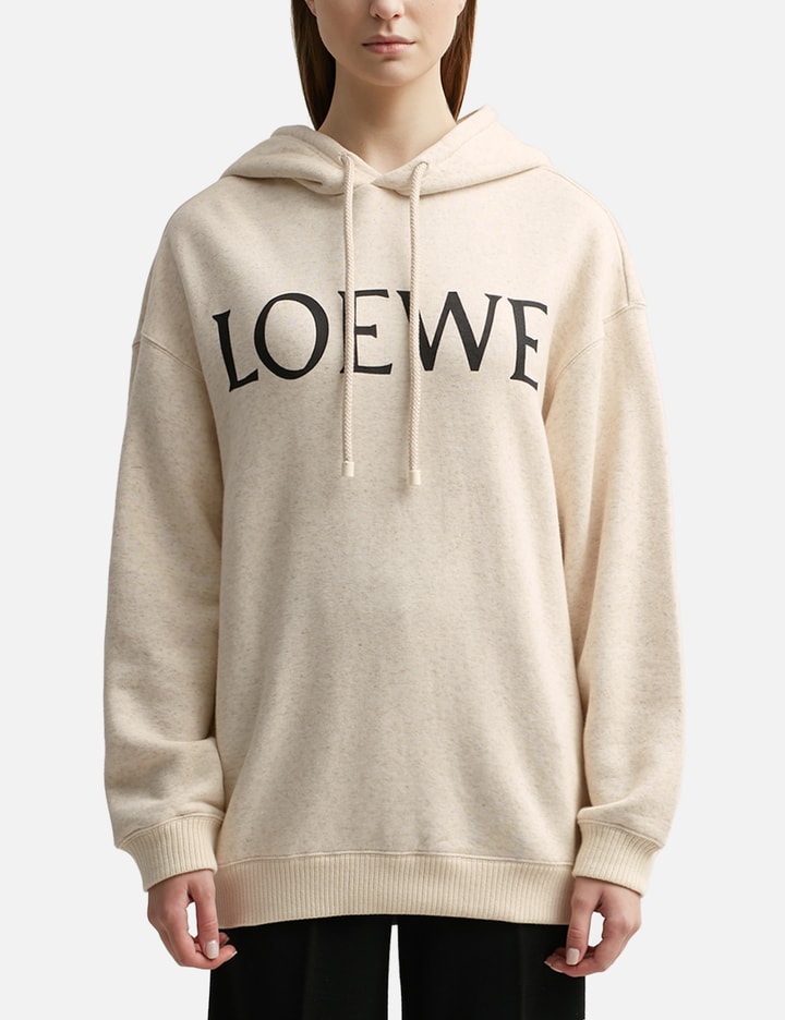 Shop Loewe Oversize Hoodie In White