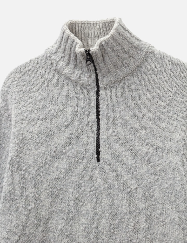Stone Island Speckled Wool Nylon Half-Zip Jumper