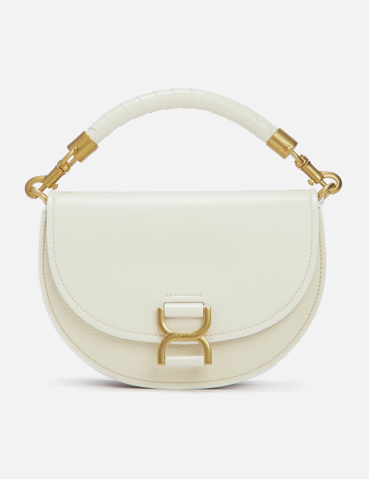 Shop Chloé Marcie Chain Flap Bag In White