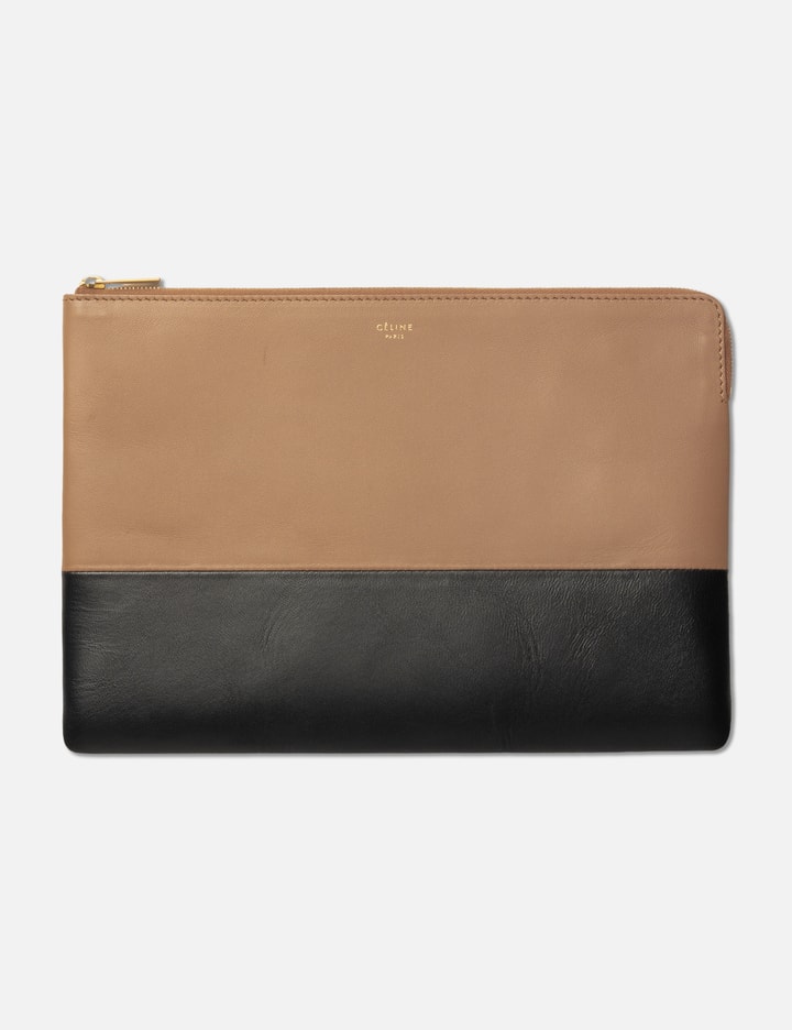 CELINE Two Tone Leather Clutch