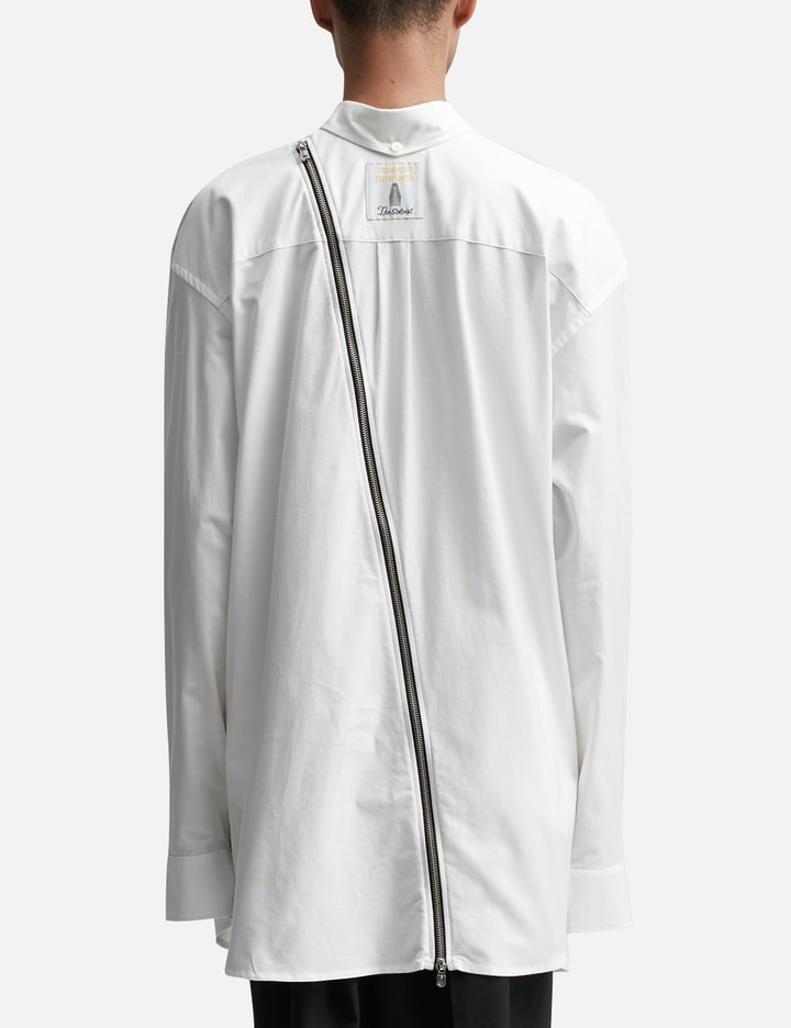 new two-way zip reverse button down collar shirt.(solid) Placeholder Image