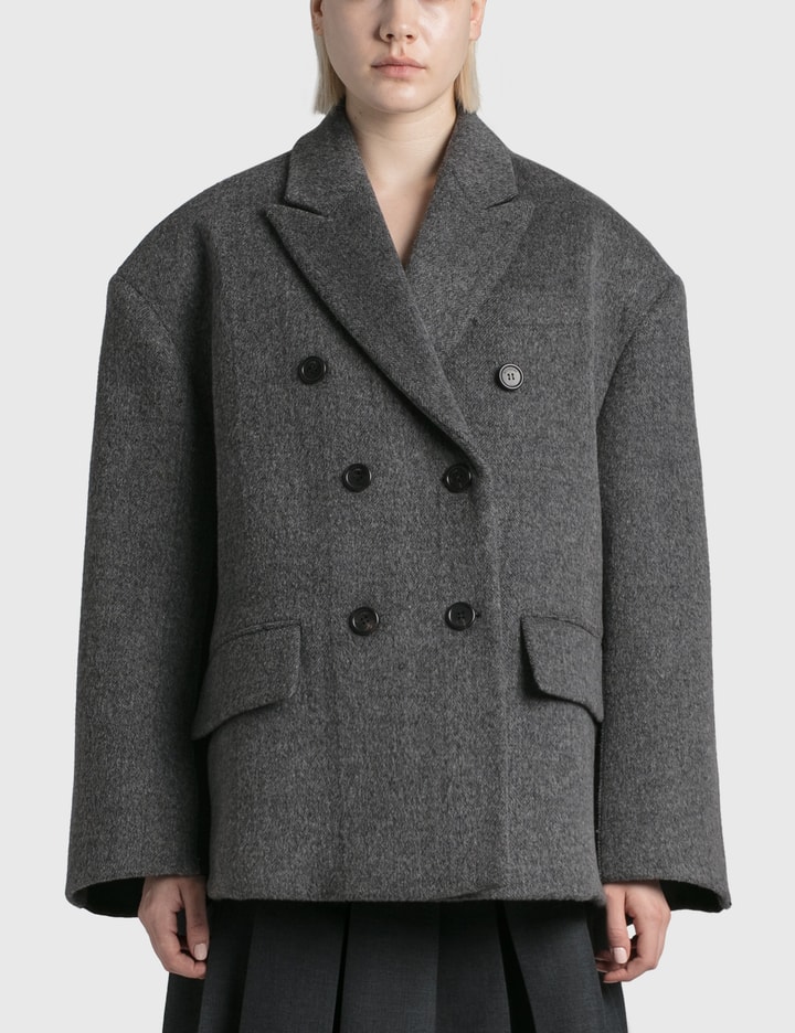 Grey Wool Oversized Cape Jacket Placeholder Image