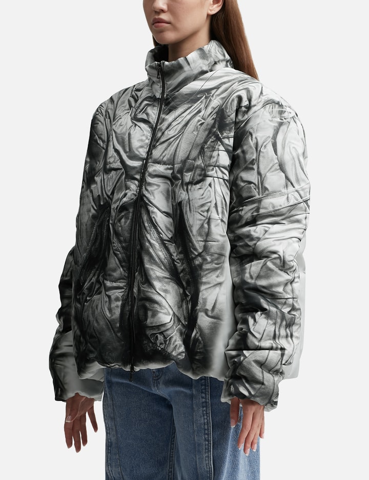 Y/project Gray Compact Puffer Jacket In White
