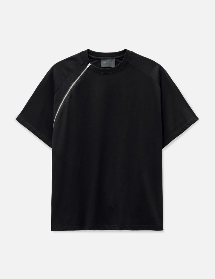 Heliot Emil Sequence Zip T-shirt In Black