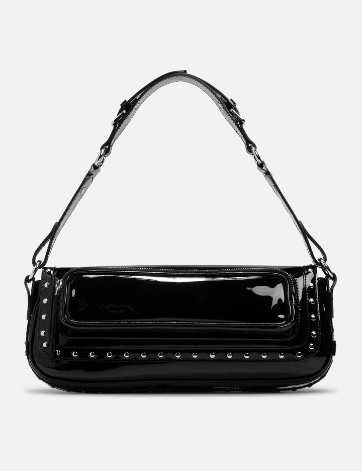 Patent Leather Shoulder Bag - Black